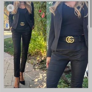 FLOG Pant Liat Style - Black Snake Pull On Flare Stretch Sz 27